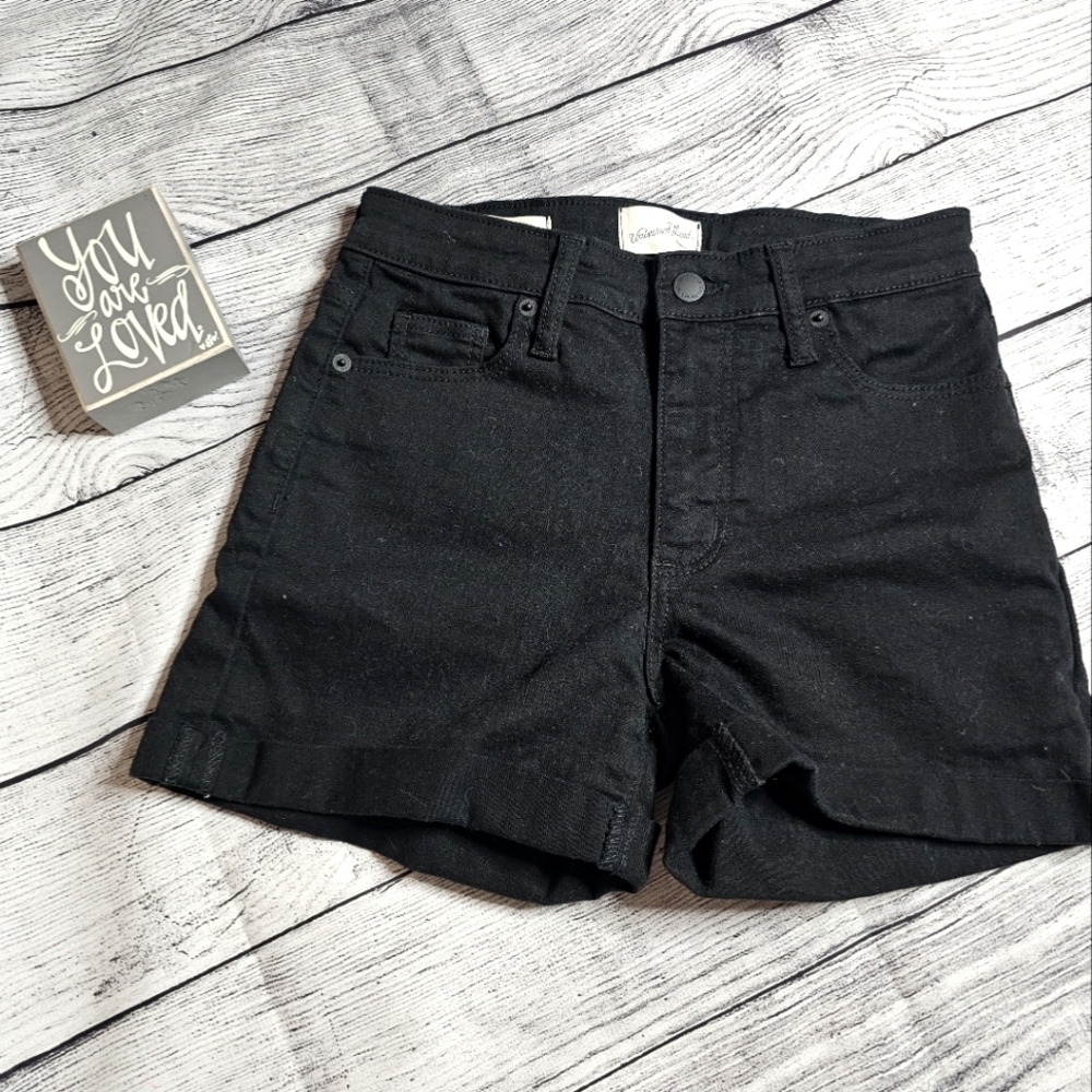 HIIGH rise black denim shorts Universal Thread - Picture 1 of 5